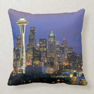 Seattle seen from Kerry Park in Queen Anne Cushion