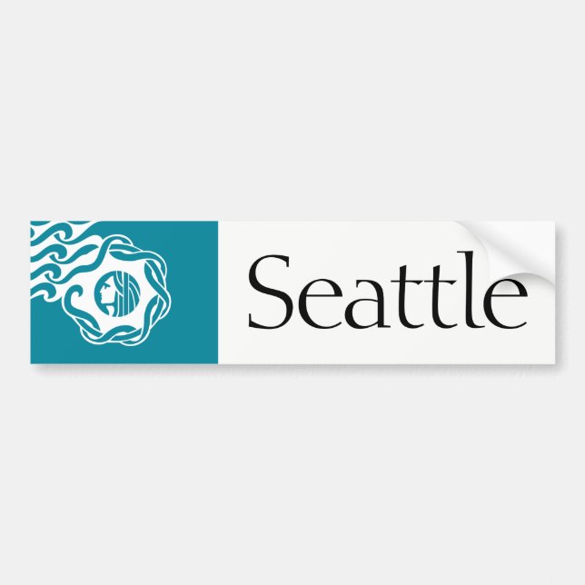 Seattle simplified city flag bumper sticker (Front)