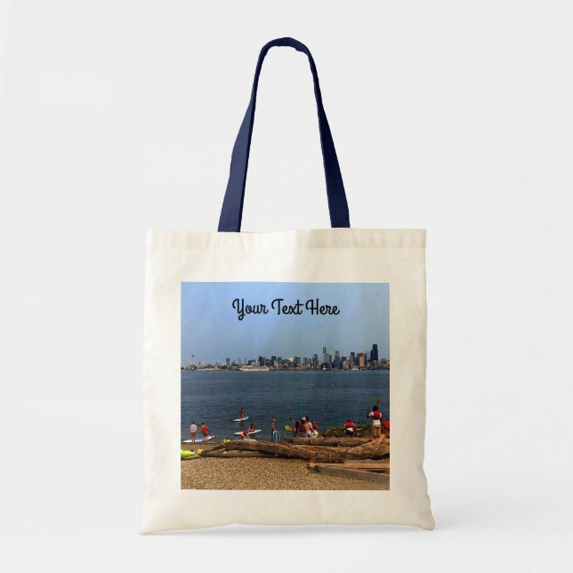 Seattle Skyline #4 Tote Bag (Front)