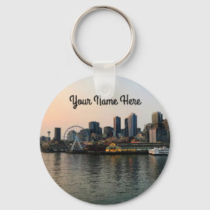 Seattle Skyline #5 Keychain