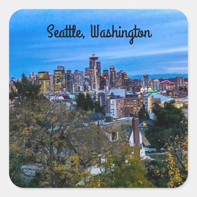 Seattle Skyline #7 Stickers (Front)