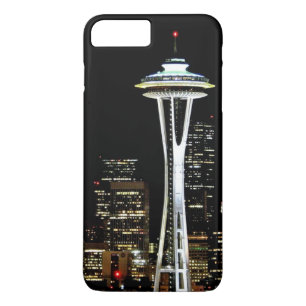 Seattle skyline at night, with Space Needle iPhone 8 Plus/7 Plus Case