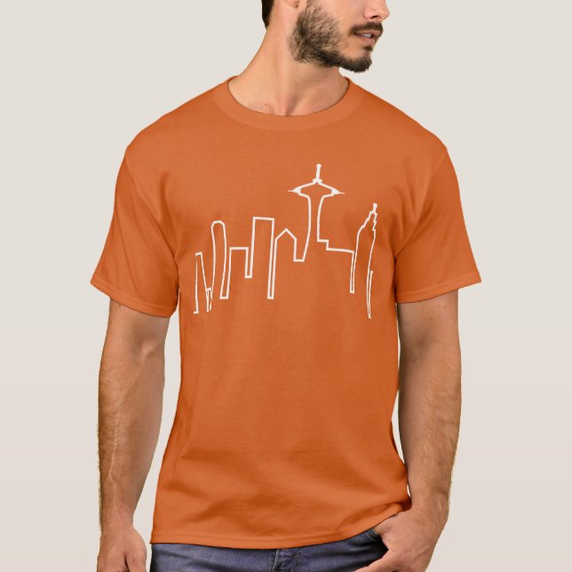 Seattle Skyline Frasier funny T-Shirt (Front)