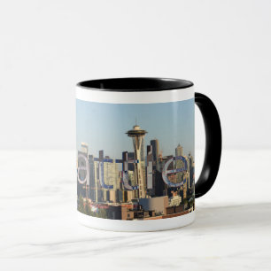 seattle skyline graphic mug