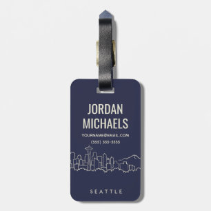 Seattle Skyline Luggage Tag