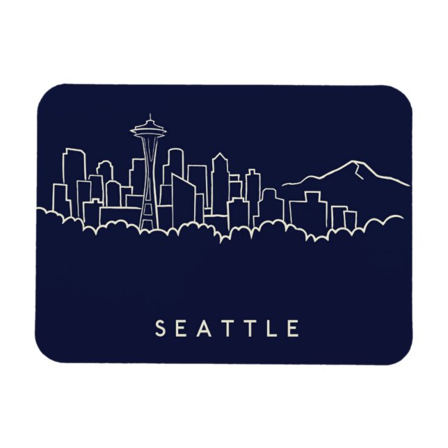 Seattle Skyline Magnet (Horizontal)