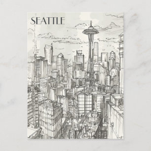 Seattle Skyline Postcard