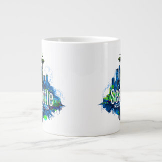 Seattle Skyline Stroke Large Coffee Mug