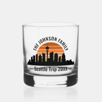 Seattle Skyline Sunset Custom Family Trip