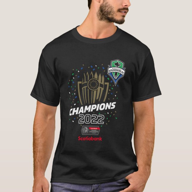 Seattle Sounders Champions 2022 Concacaf Champions T-Shirt (Front)