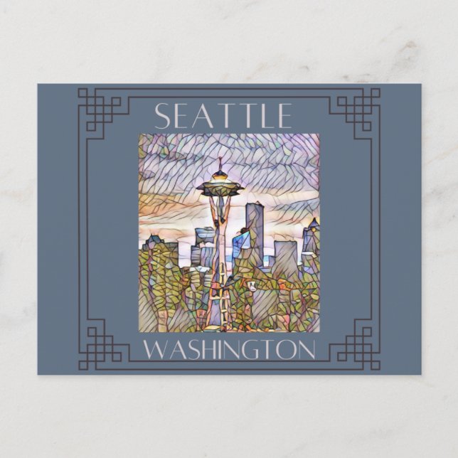 Seattle Stained Glass Postcard (Front)