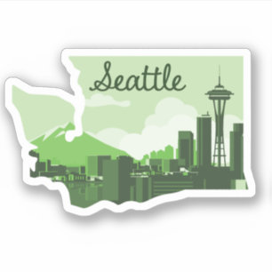 Seattle Sticker Green
