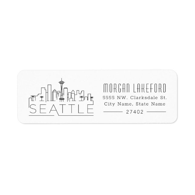 Seattle Stylised Skyline | (Front)