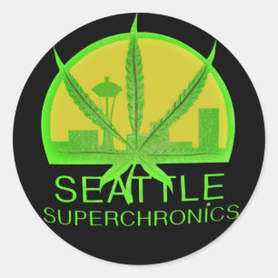 Seattle Superchronics (Black) Classic Round Sticker