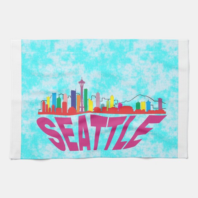 Seattle Tea Towel (Horizontal)
