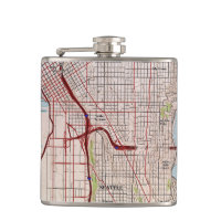 Seattle Topographic City Map