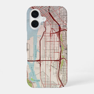 Seattle Topographic City Map iPhone 16 Case