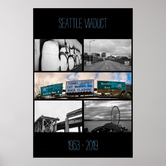 Seattle Viaduct Commemorative Poster (Front)