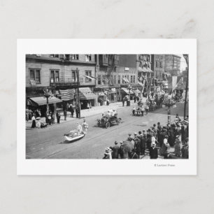 Seattle, WA Forth of July Parade on Seneca Postcard