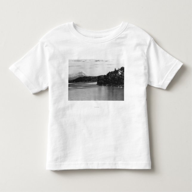 Seattle, WA Lake Washington View and Rainier Toddler T-Shirt (Front)