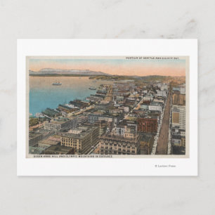 Seattle, WAAerial of Downtown Seattle & Bay Postcard