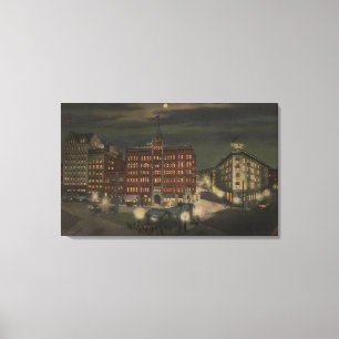 Seattle, WAPioneer Square at Night Canvas Print