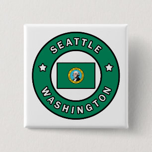 Seattle Washington 15 Cm Square Badge