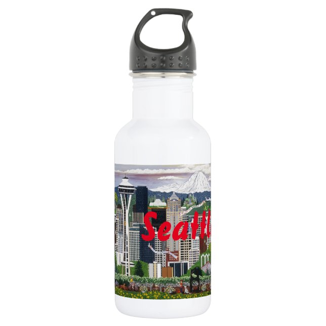 Seattle Washington 532 Ml Water Bottle (Front)