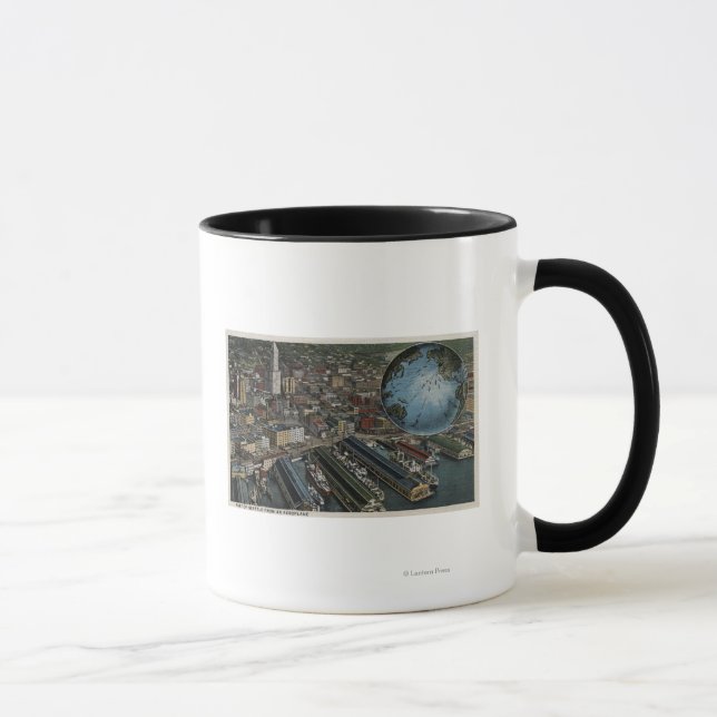 Seattle, Washington - Aerial of Seattle Mug (Right)