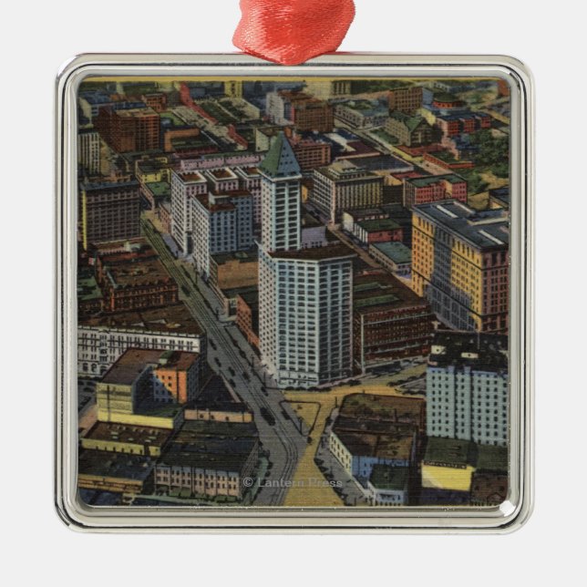 Seattle, Washington - Aerial of Smith Metal Tree Decoration (Front)