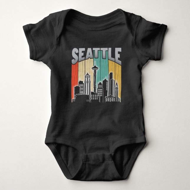 Seattle Washington Baby Bodysuit (Front)