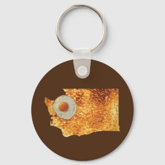 Seattle Washington Breakfast Egg & Toast Key Ring