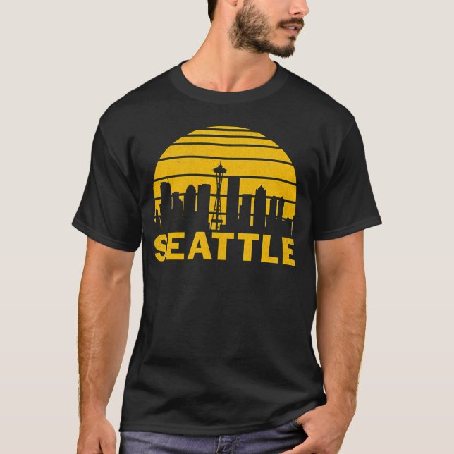 Seattle Washington Cityscape T-Shirt (Front)