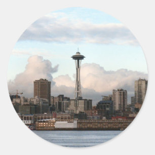 Seattle Washington Classic Round Sticker