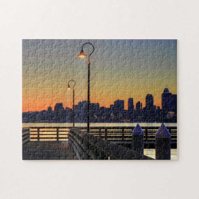 Seattle Washington Downtown Skyline Jigsaw Puzzle (Horizontal)