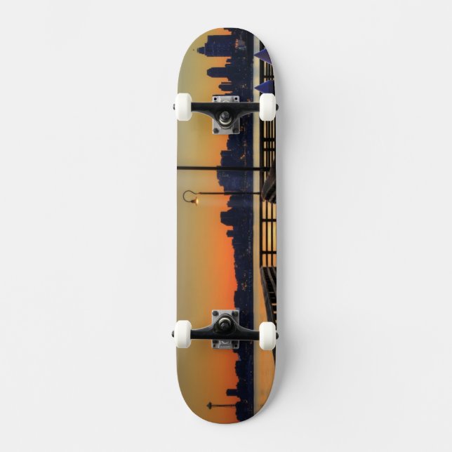 Seattle Washington Downtown Skyline Skateboard (Front)