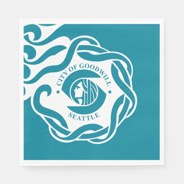 Seattle (Washington) Flag Napkin (Front)