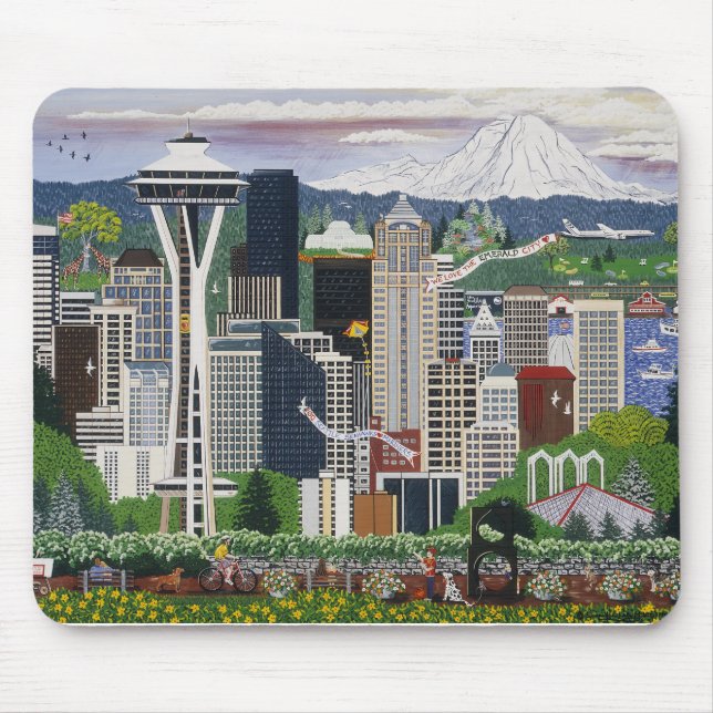 Seattle Washington Mouse Pad (Front)