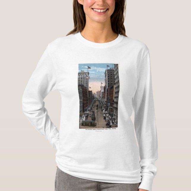 Seattle, Washington - North View of 2nd T-Shirt (Front)