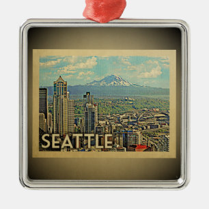 Seattle Washington Ornament Vintage Travel