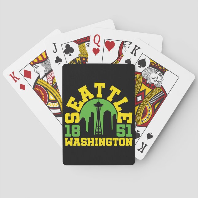 Seattle,Washington Playing Cards (Back)