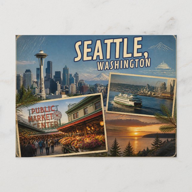 Seattle Washington Postcard (Front)