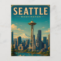 ☕ Seattle Washington Retro Vacation Memory