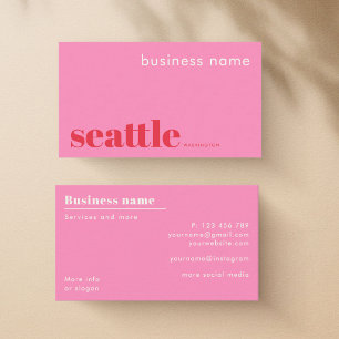 Seattle Washington shop company Business Card