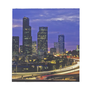 Seattle, Washington skyline at night Notepad