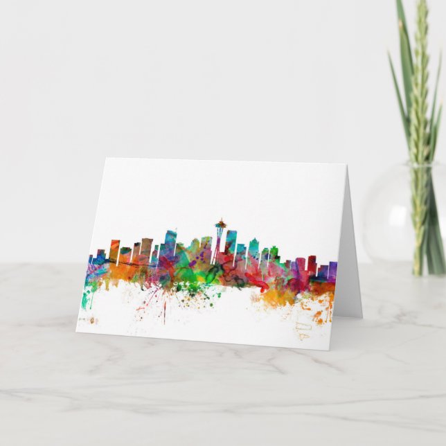 Seattle Washington Skyline Card (Front)