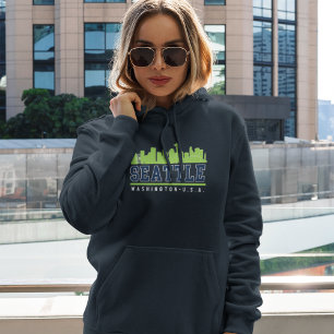 Seattle Washington Skyline City Hoodie