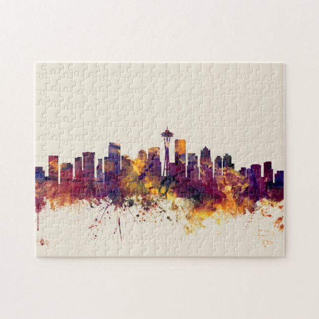 Seattle Washington Skyline Jigsaw Puzzle (Horizontal)