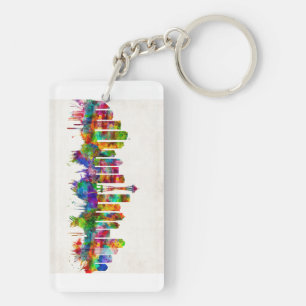 Seattle Washington Skyline Key Ring