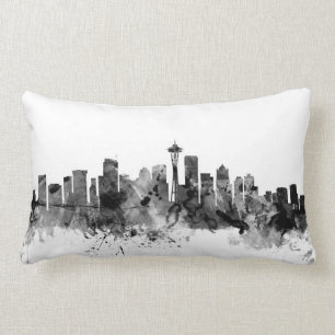 Seattle Washington Skyline Lumbar Cushion